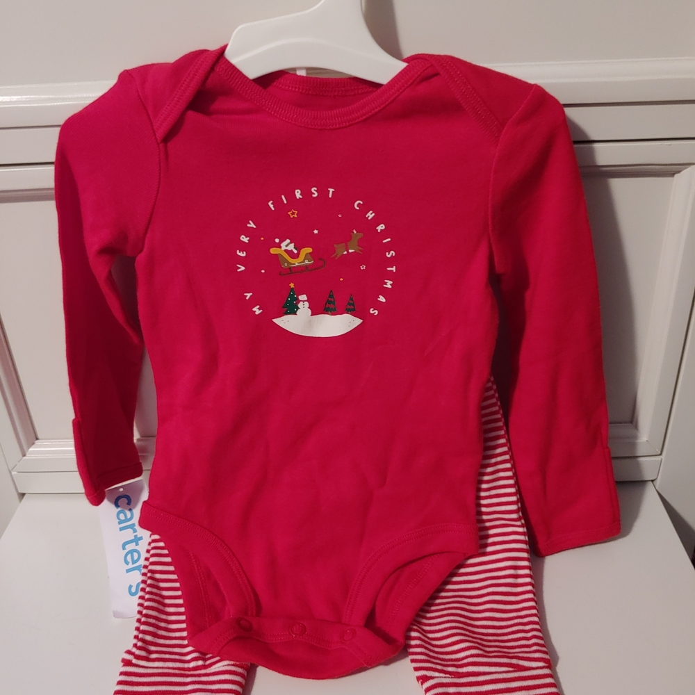 Carter's Festive Red Christmas Bodysuit